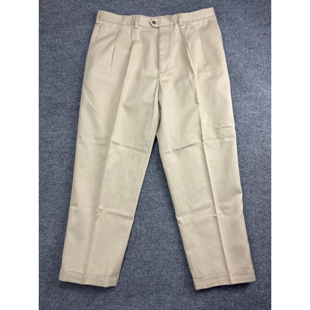 Callaway Golf Pants Mens 40x30 Beige Pro-Spin‎ Pleated Khakis Chino Golf